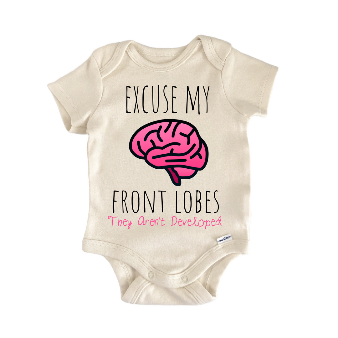 Psychologist Psychology Brain Lobe 2 - Baby Bodysuit  Funny Cute Onesie® | North Fork Forager LLC
