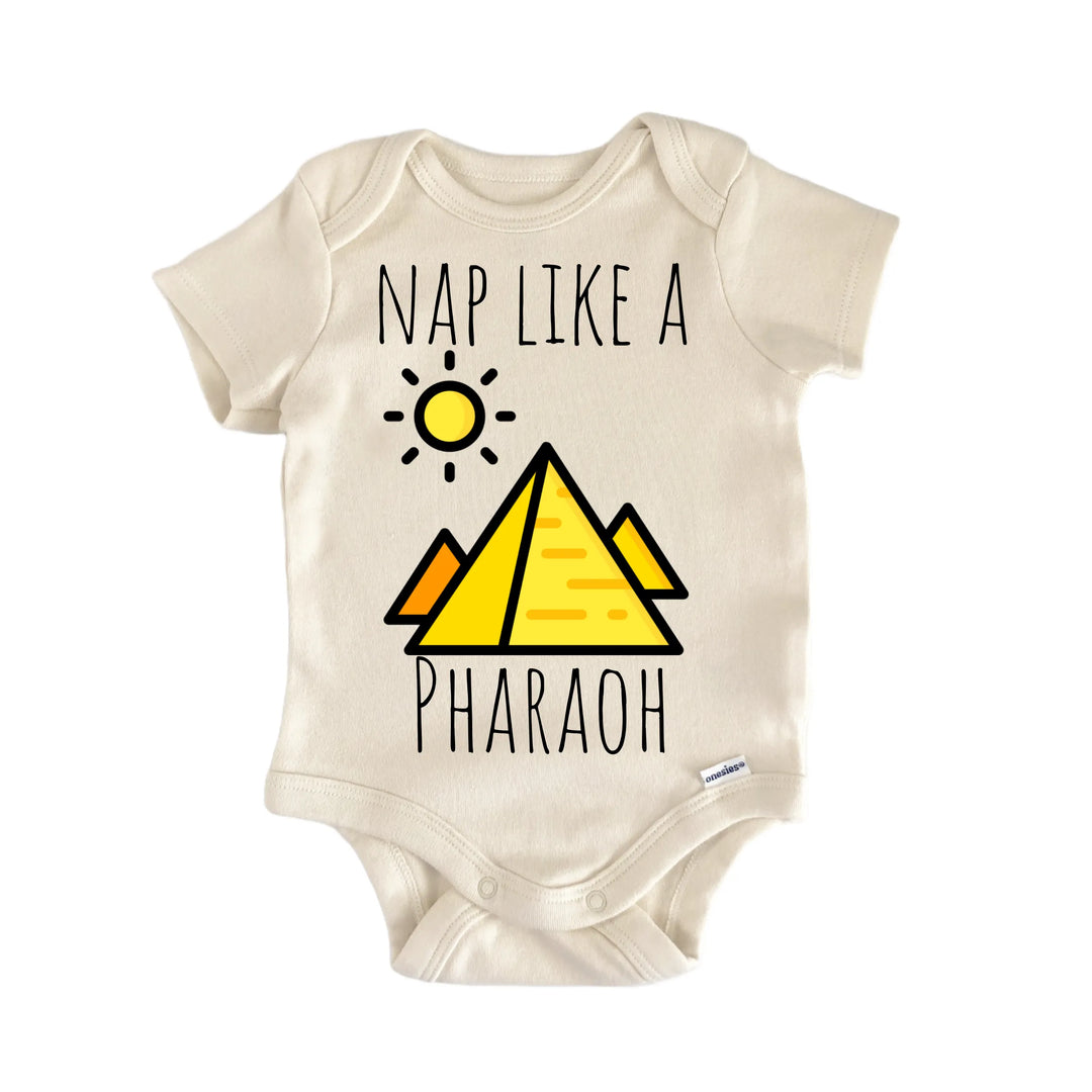 Pyramid Pharaoh Egypt - Baby Bodysuit  Funny Cute Onesie® | North Fork Forager LLC