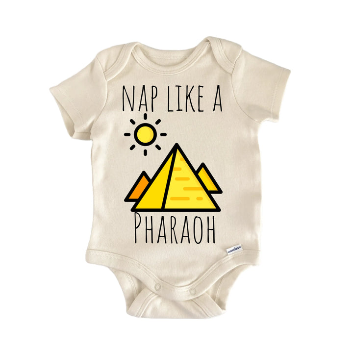 Pyramid Pharaoh Egypt - Baby Bodysuit  Funny Cute Onesie® | North Fork Forager LLC