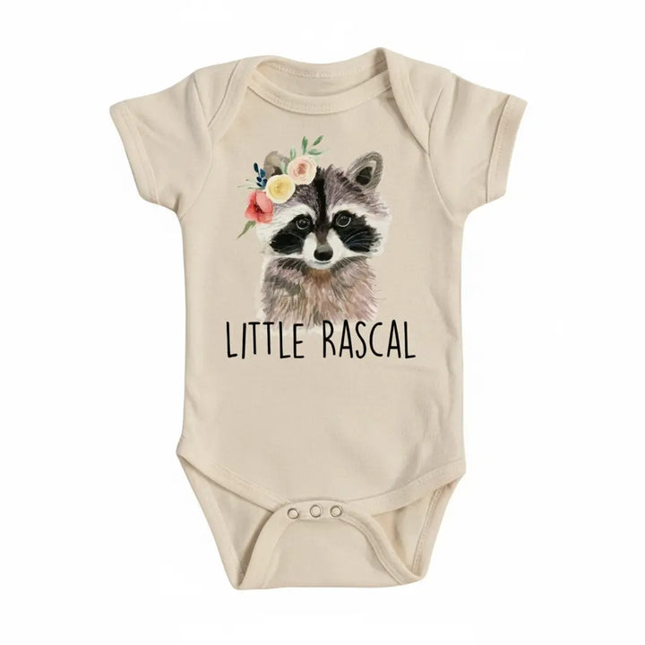 Raccoon Floral - Baby Boy Girl Clothes Infant Bodysuit Funny Cute Newborn  Funny Cute Onesie® | North Fork Forager LLC