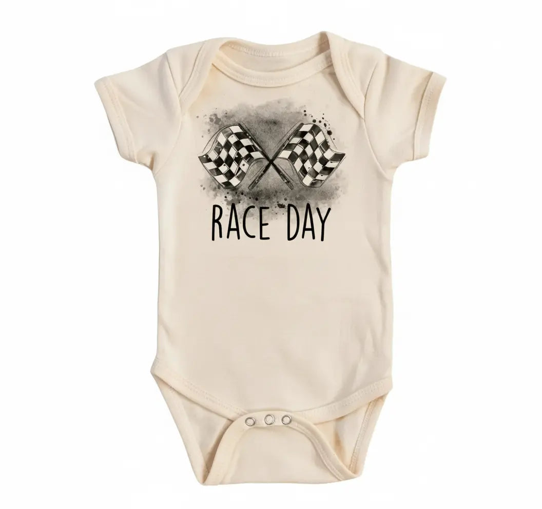 Racing Race Day - Baby Boy Girl Clothes Infant Bodysuit Funny Cute Newborn  Funny Cute Onesie® | North Fork Forager LLC