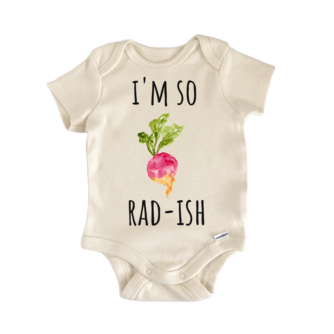 Radish Root Vegetable Beet Farm Newborn Gift Baby Bodysuit