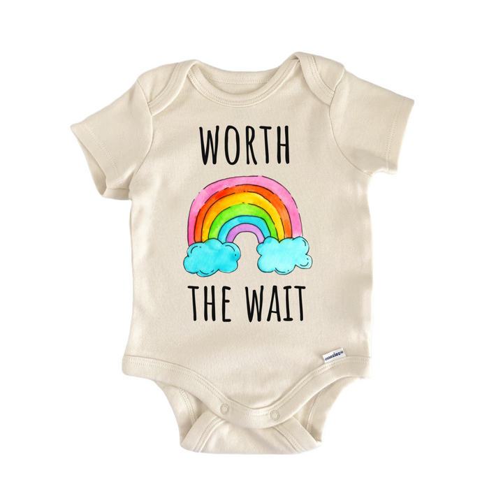 Rainbow Miracle Worth the Wait IVF Newborn Gift Baby Onesie®