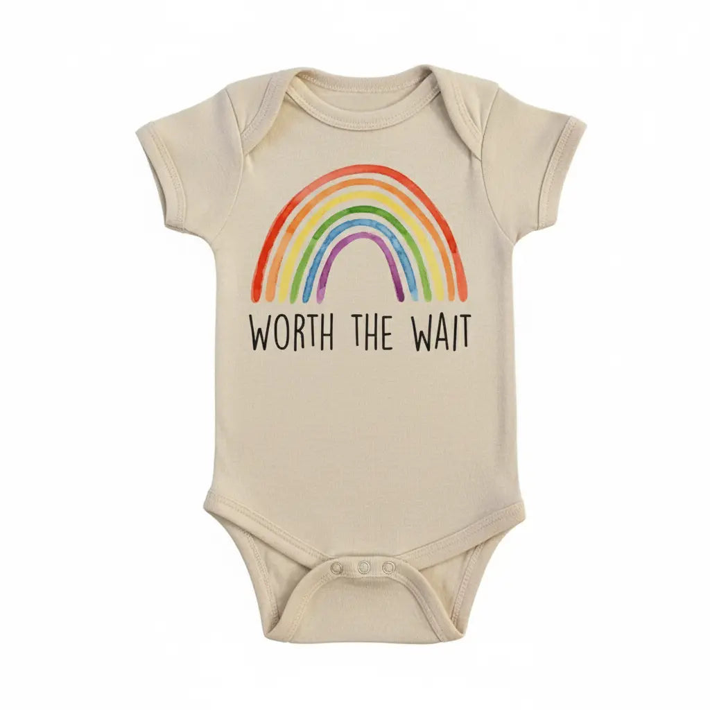 Rainbow Baby Wait - Baby Boy Girl Clothes Infant Bodysuit Funny Cute Newborn  Funny Cute Onesie® | North Fork Forager LLC