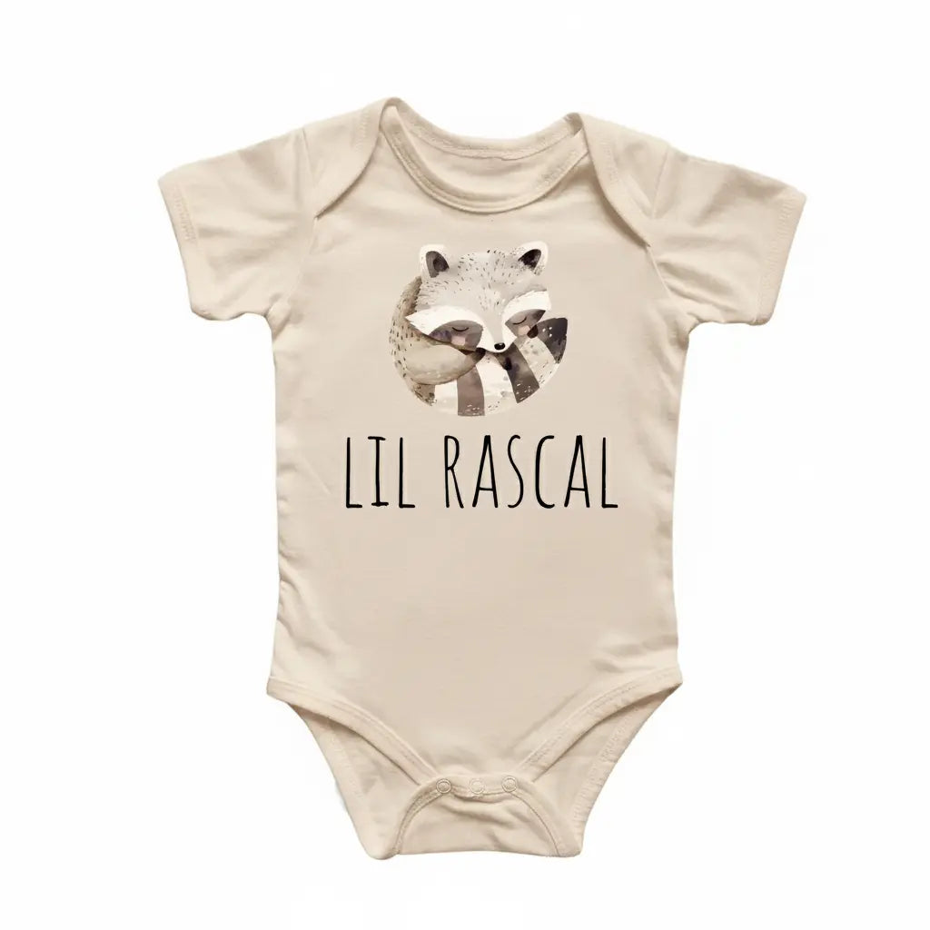 Little Rascal Raccoon - Baby Boy Girl Clothes Infant Bodysuit Funny Cute Newborn  Funny Cute Onesie® | North Fork Forager LLC