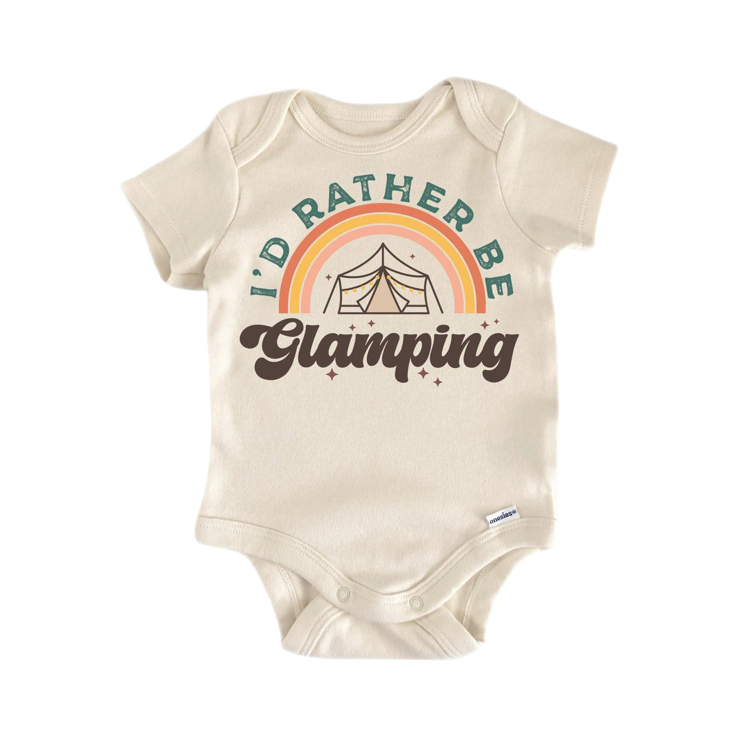 Rather Be Glamping Camping - Baby Boy Girl Clothes Infant Bodysuit Funny Cute Newborn  Funny Cute Onesie® | North Fork Forager LLC