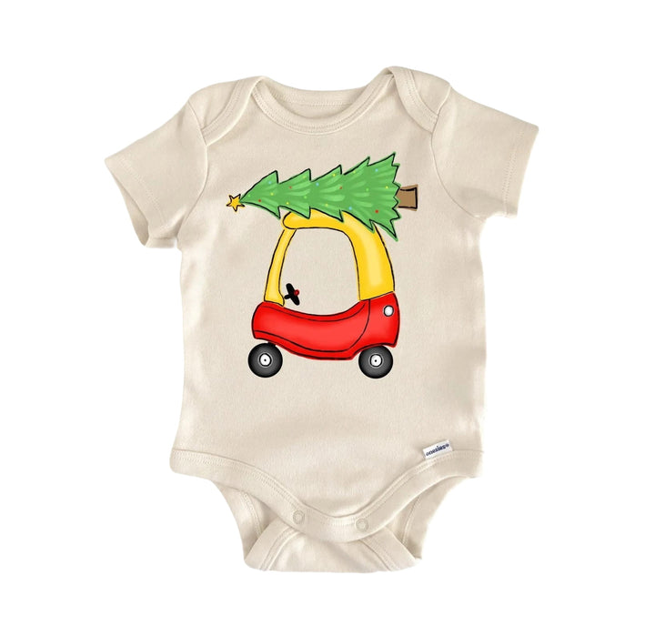 Red Car Christmas Tree Little - Baby Boy Girl Clothes Infant Onesie® Funny Cute GS1  Funny Cute Onesie® | North Fork Forager LLC