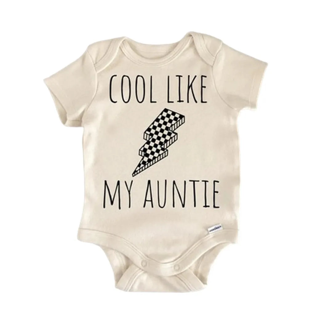 Retro Aunt Lightning  - Baby Boy Girl Clothes Infant Onesie® Funny Cute Newborn GS1  Funny Cute Onesie® | North Fork Forager LLC