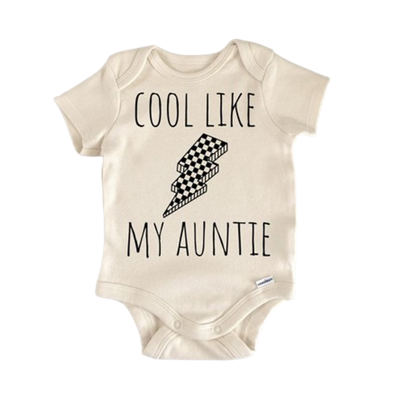 Retro Aunt Lightning  - Baby Boy Girl Clothes Infant Bodysuit Funny Cute Newborn  Funny Cute Onesie® | North Fork Forager LLC