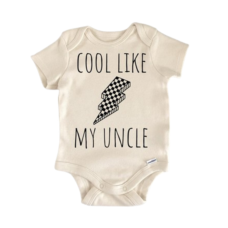 Retro Uncle Lightning  - Baby Boy Girl Clothes Infant Bodysuit Funny Cute Newborn  Funny Cute Onesie® | North Fork Forager LLC