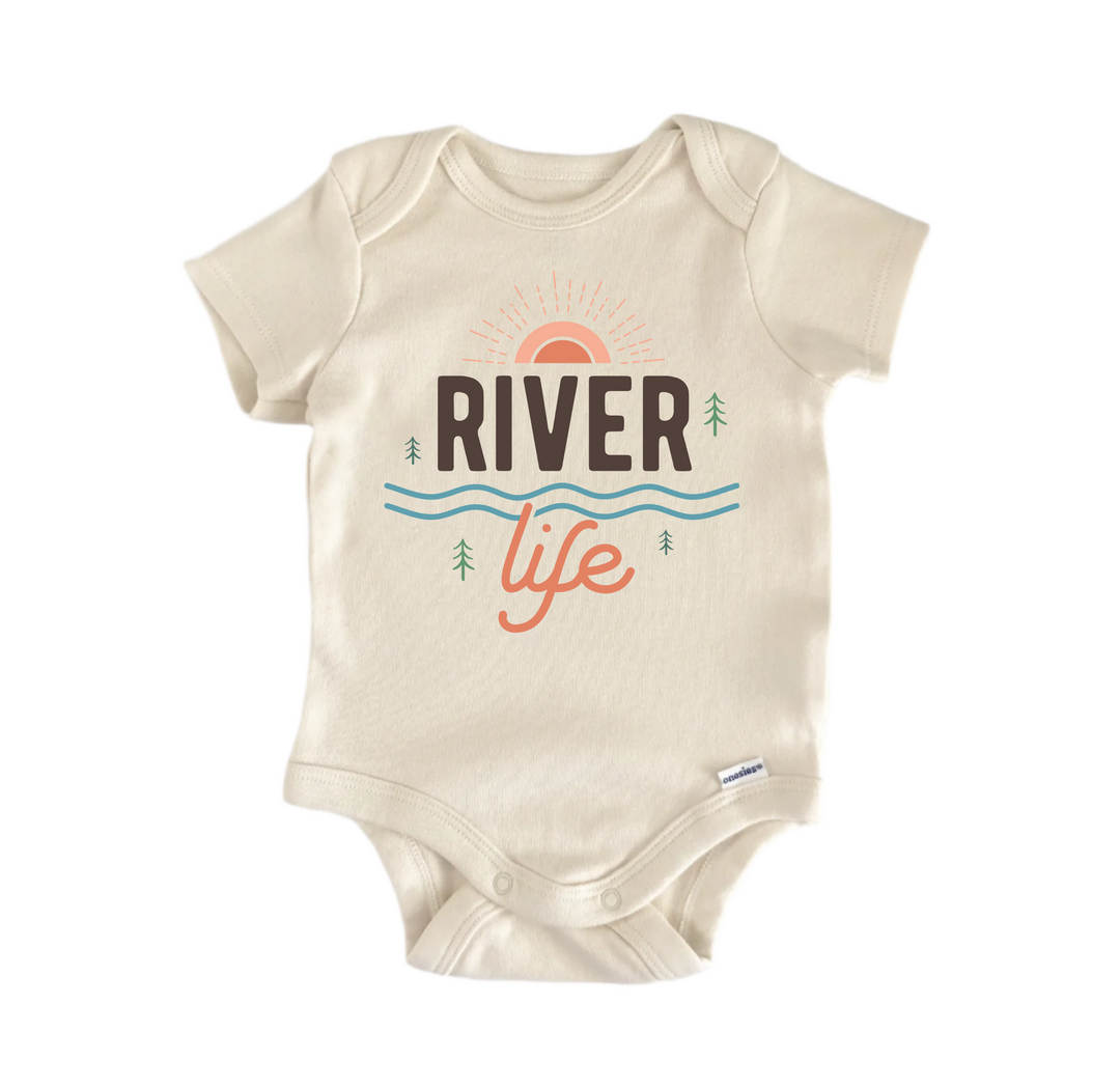 River Boat Lake Life -  Baby Boy Girl Clothes Infant Bodysuit Funny Cute Newborn  Funny Cute Onesie® | North Fork Forager LLC
