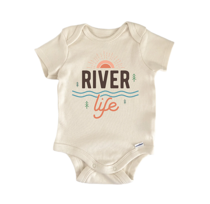 River Boat Lake Life -  Baby Boy Girl Clothes Infant Bodysuit Funny Cute Newborn