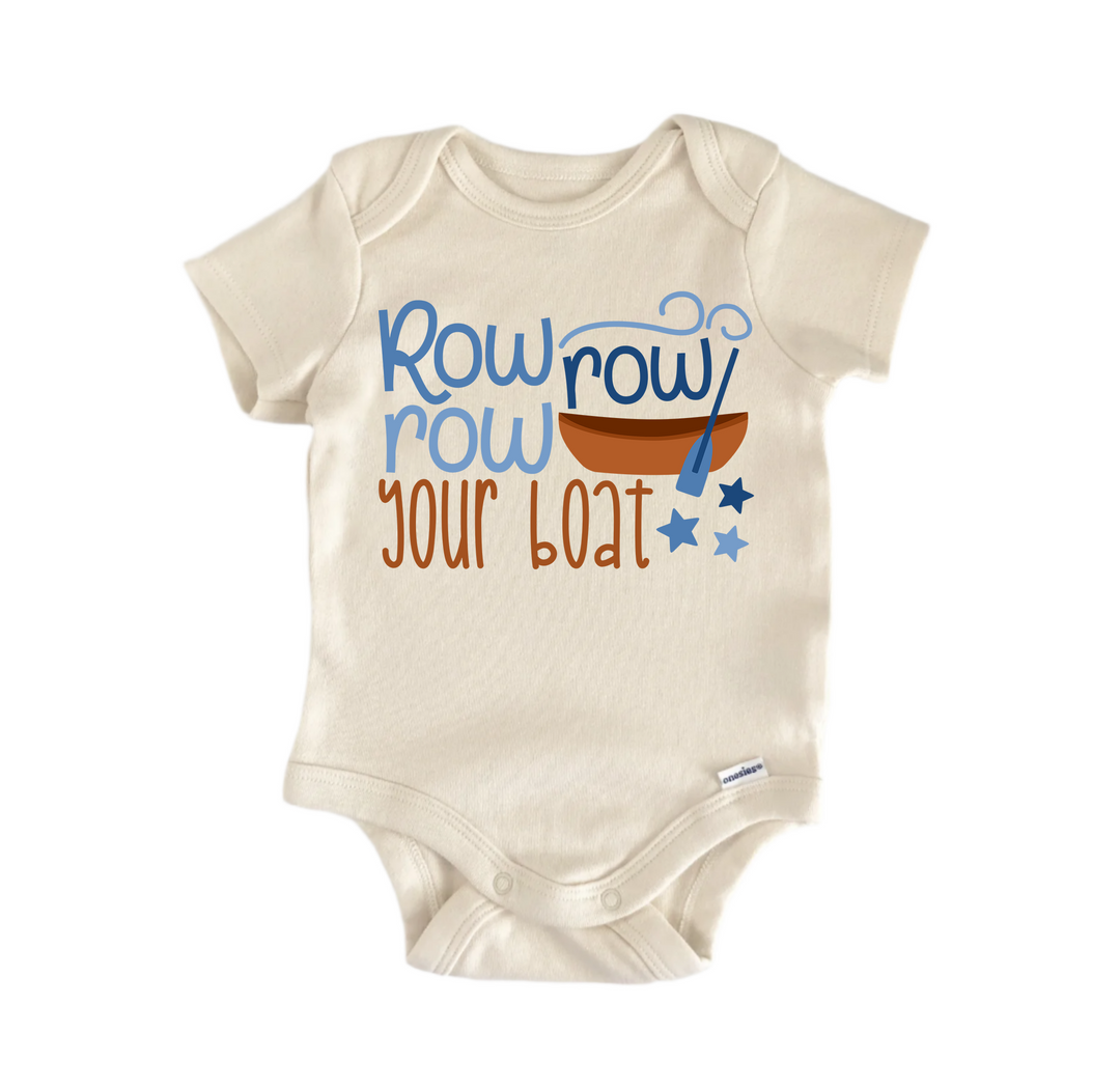 Row-Row-Row Your Boat Nursery Rhyme -  Baby Boy Girl Clothes Infant Bodysuit Funny Cute  Funny Cute Onesie® | North Fork Forager LLC