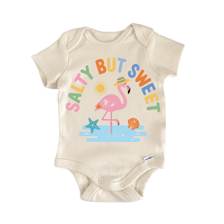Salty Sweet Florida Flamingo - Baby Bodysuit  Funny Cute Onesie® | North Fork Forager LLC