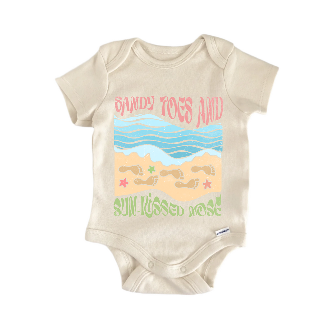 Sandy Toes Sunkissed Nose Boho Beach - Baby Boy Girl Clothes Bodysuit Funny Cute  Funny Cute Onesie® | North Fork Forager LLC