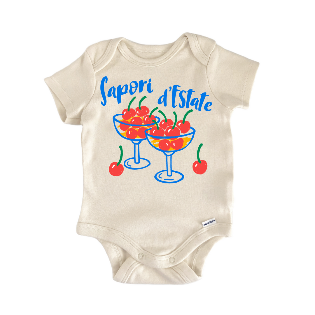 Sapori Cherry Cocktail Mixed Drink - Baby Bodysuit  Funny Cute Onesie® | North Fork Forager LLC