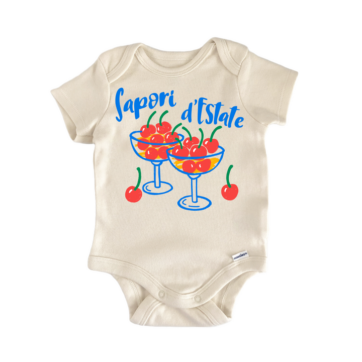 Sapori Cherry Cocktail Mixed Drink - Baby Bodysuit  Funny Cute Onesie® | North Fork Forager LLC