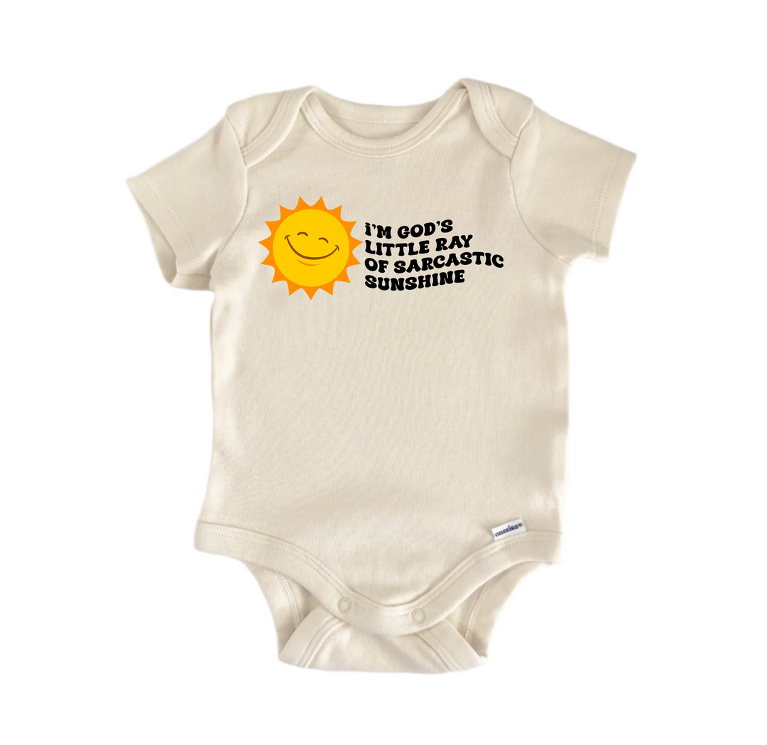Sarcastic Sunshine Jesus Religious God Christian -  Baby Boy Girl Clothes  Bodysuit  Funny Cute Onesie® | North Fork Forager LLC