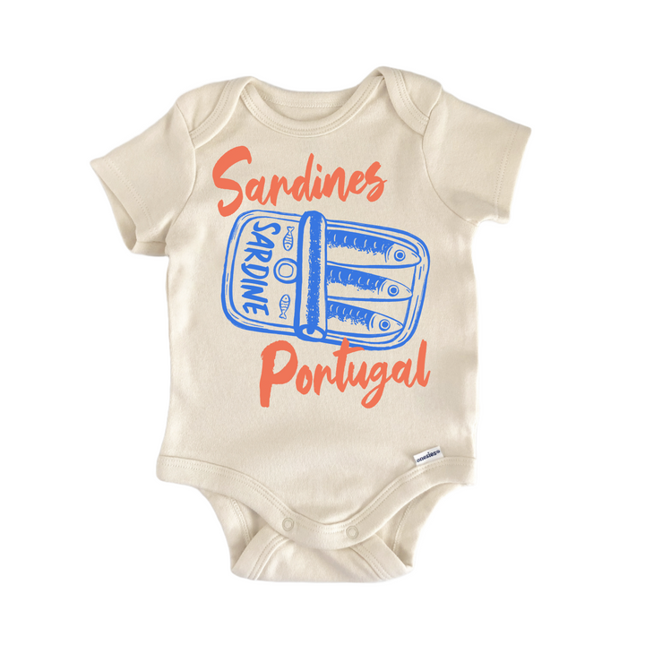 Sardines Sardine Portugul Seafood - Baby Bodysuit  Funny Cute Onesie® | North Fork Forager LLC