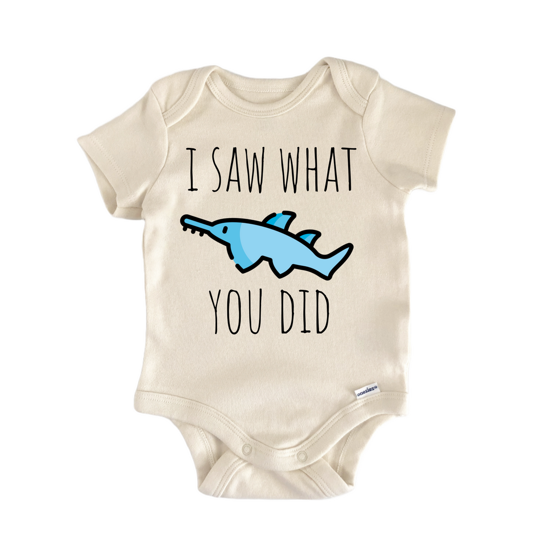 Sawfish Shark Fish Ocean - Baby Bodysuit  Funny Cute Onesie® | North Fork Forager LLC
