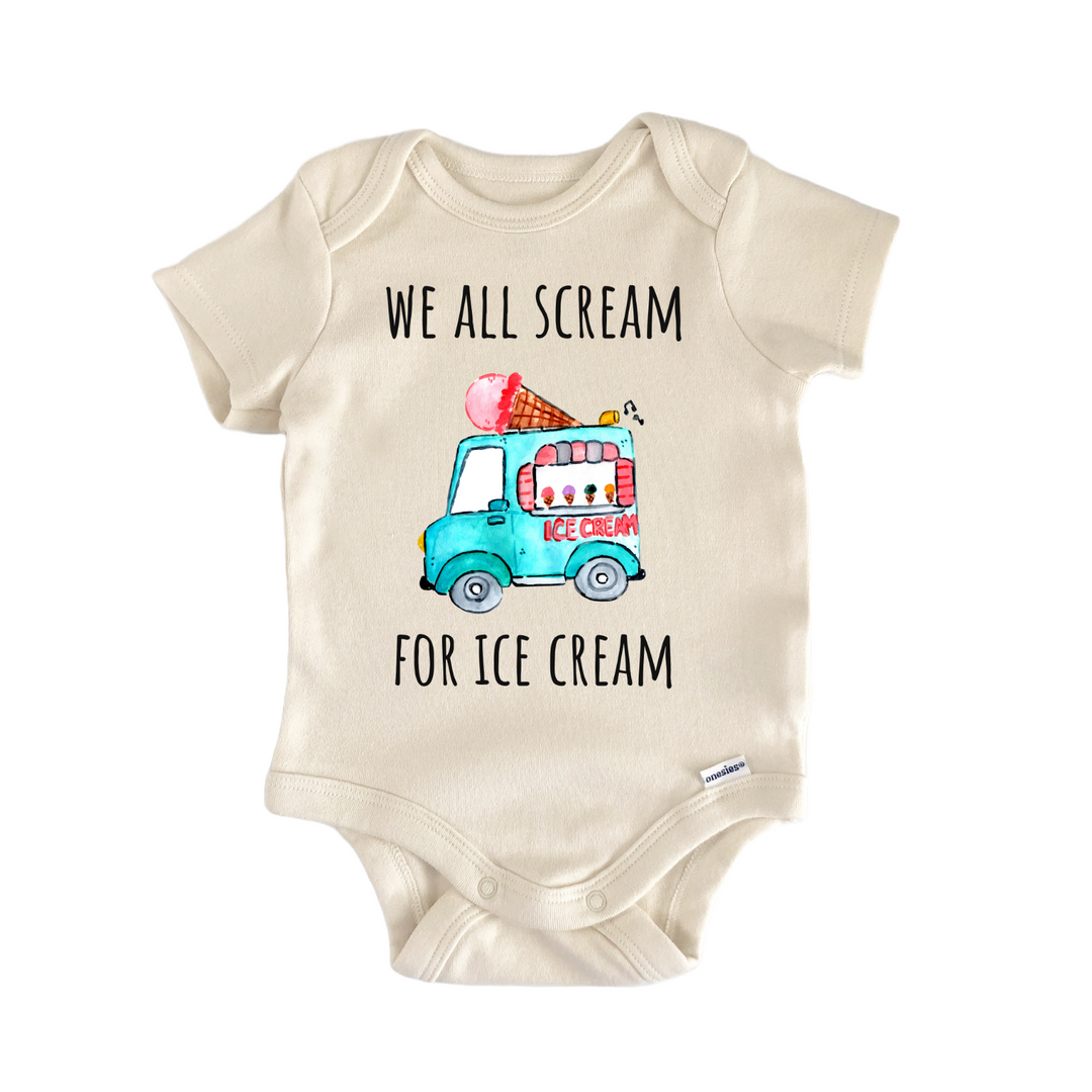 Scream For Ice Cream Dessert Summer Baby Gift Baby Bodysuit
