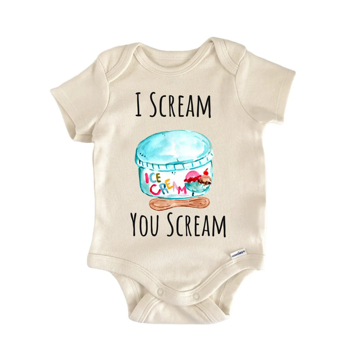 Scream Ice Cream Dessert Summer Baby Gift Baby Bodysuit