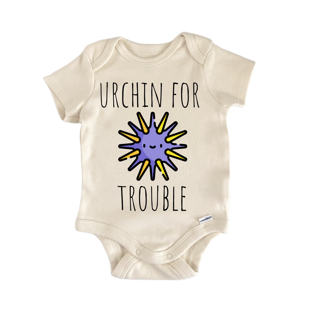 Sea Urchin Ocean Tropical - Baby Bodysuit  Funny Cute Onesie® | North Fork Forager LLC