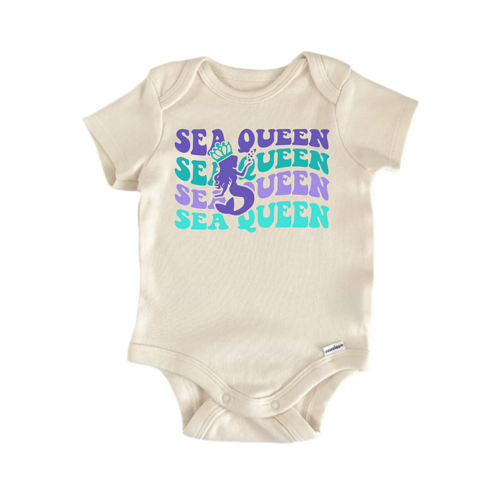 Sea Queen Beach Mermaid -  Baby Boy Girl Clothes  Bodysuit Funny