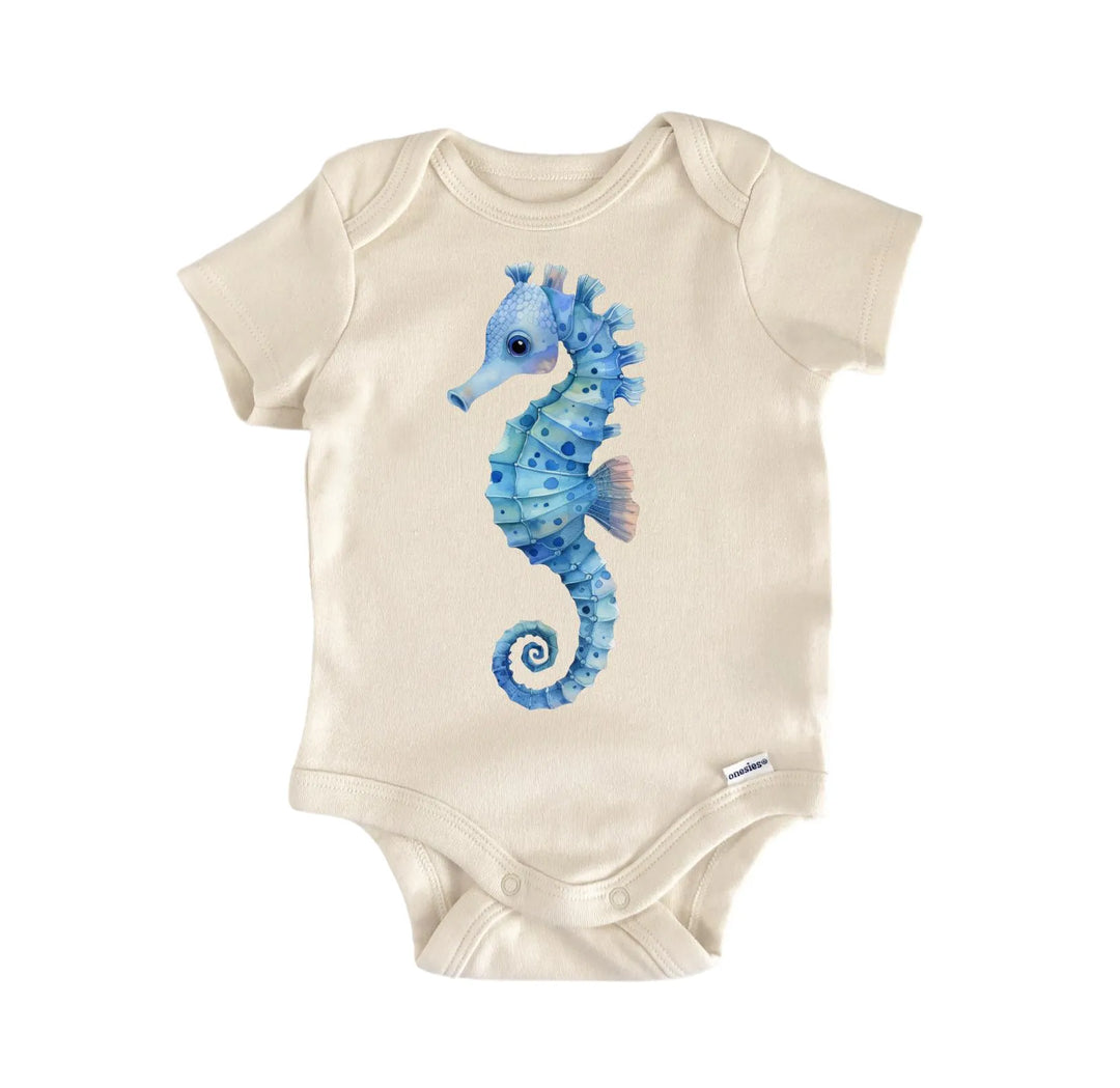 Seahorse Beach Summer - Baby Boy Girl Clothes Infant Bodysuit Funny Cute Newborn  Funny Cute Onesie® | North Fork Forager LLC