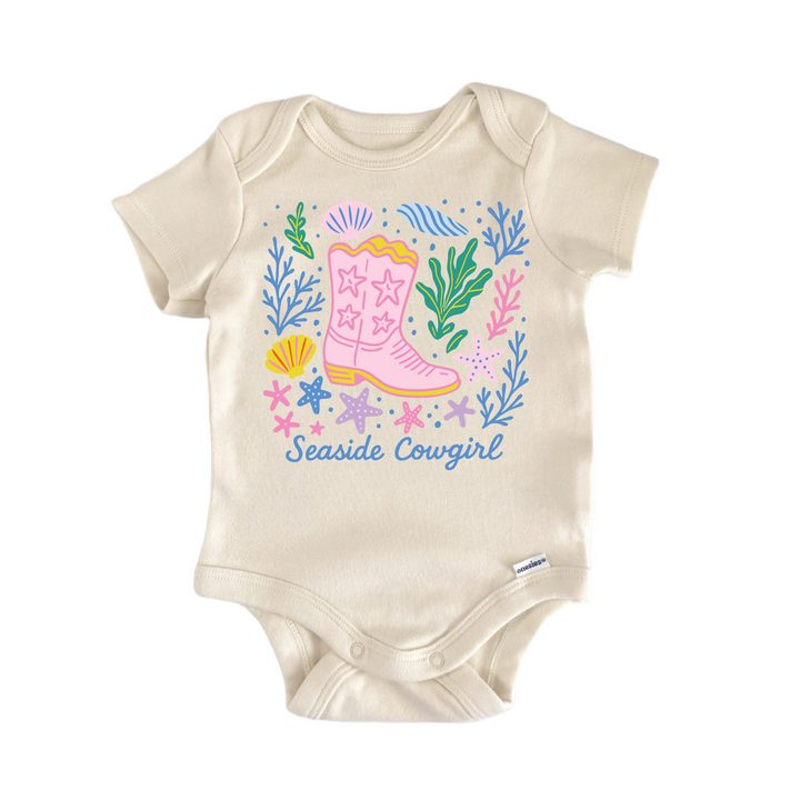 Seaside Cowgirl Horse Ocean Sea - Baby Bodysuit  Funny Cute Onesie® | North Fork Forager LLC