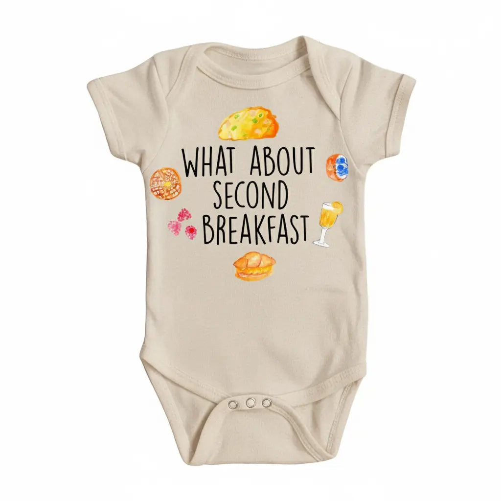 Second Breakfast Fantasy - Baby Boy Girl Clothes Infant Bodysuit Funny Cute Newborn  Funny Cute Onesie® | North Fork Forager LLC