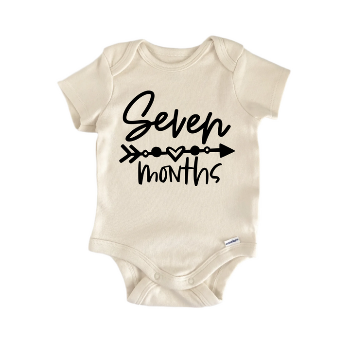 Seven Month - Baby Boy Girl Clothes Infant Bodysuit Funny Cute Newborn