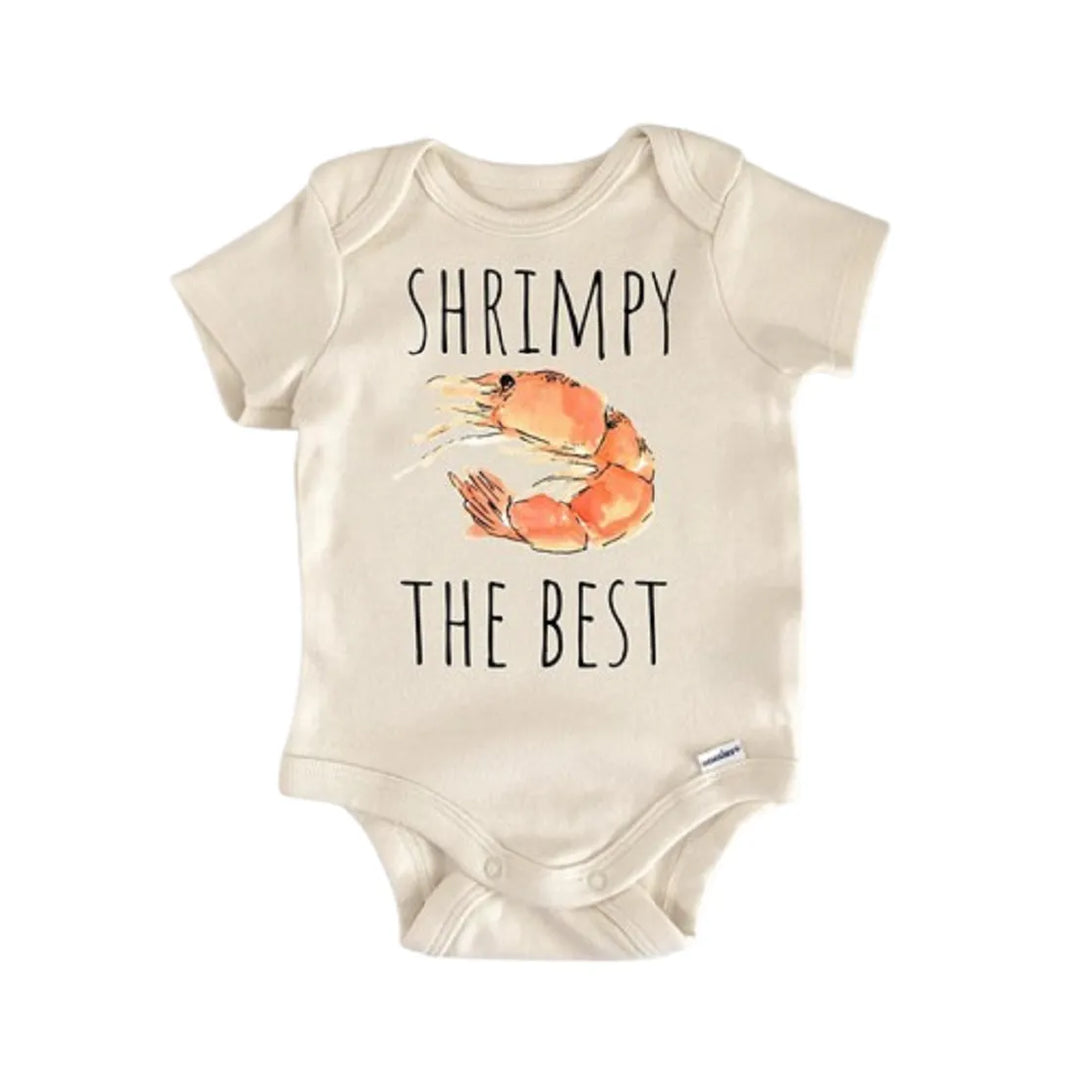 Shrimp Seafood Fish Foodie - Baby Boy Girl Clothes Infant Onesie® Funny  Cute Newborn GS1 BBY  Funny Cute Onesie® | North Fork Forager LLC