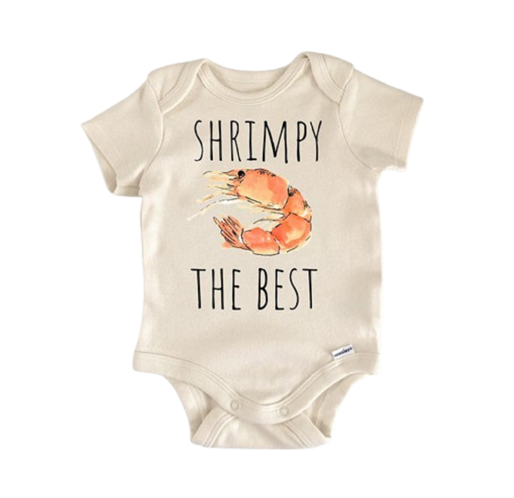 Shrimp Seafood Fish Foodie - Baby Boy Girl Clothes Infant Bodysuit Funny  Cute Newborn  Funny Cute Onesie® | North Fork Forager LLC