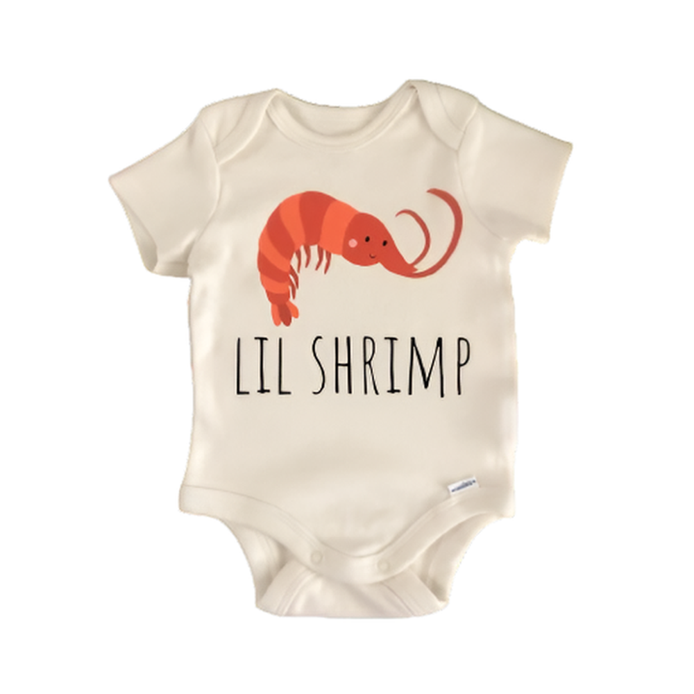 Shrimp Seafood  - Baby Boy Girl Clothes Infant Bodysuit Funny Cute Newborn  Funny Cute Onesie® | North Fork Forager LLC