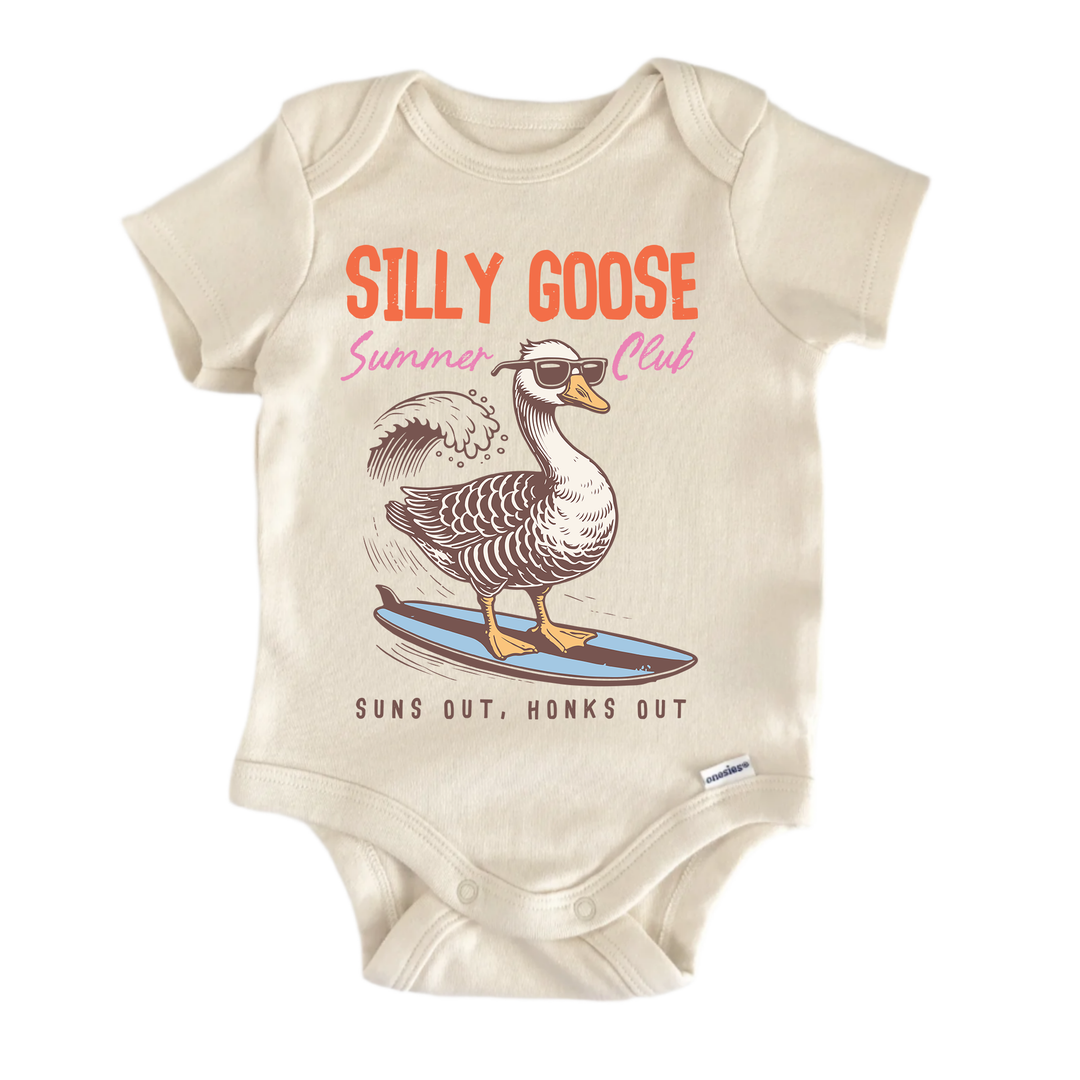 Silly Goose Summer Club - Baby Bodysuit  Funny Cute Onesie® | North Fork Forager LLC