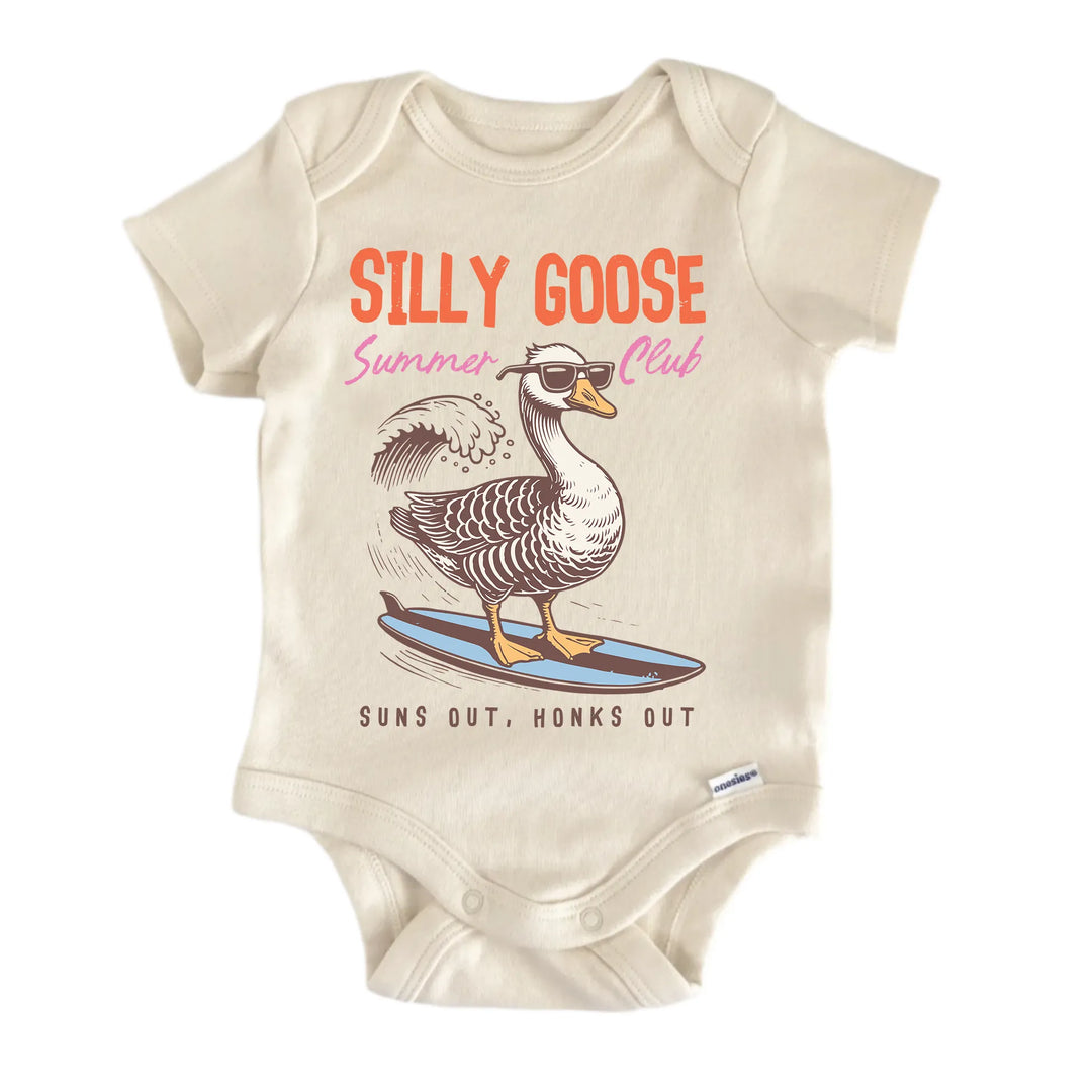 Silly Goose Summer Club - Baby Bodysuit  Funny Cute Onesie® | North Fork Forager LLC