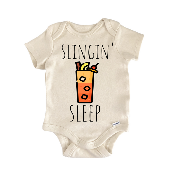 Singapore Sling Cocktail - Baby Bodysuit  Funny Cute Onesie® | North Fork Forager LLC