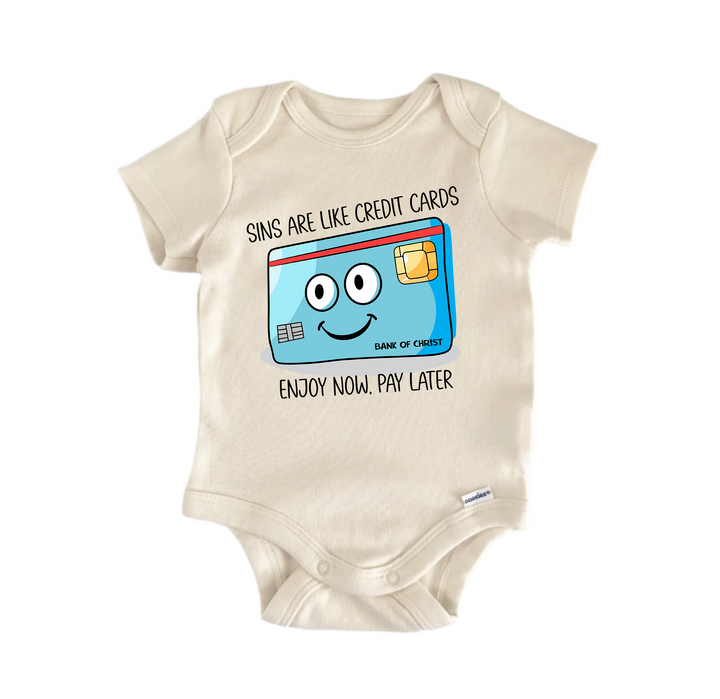 Sins Credit Cards Jesus Religious God Christian -  Baby Boy Girl Clothes  Bodysuit
