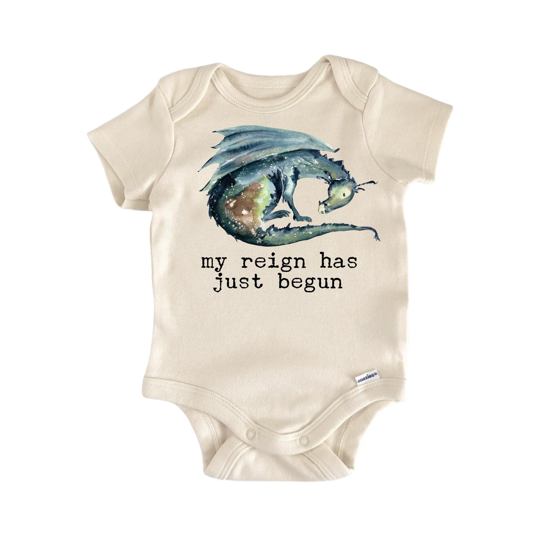 Sleeping Dragon Green - Baby Boy Girl Clothes Infant Onesie® Funny Cute Newborn GS1  Funny Cute Onesie® | North Fork Forager LLC