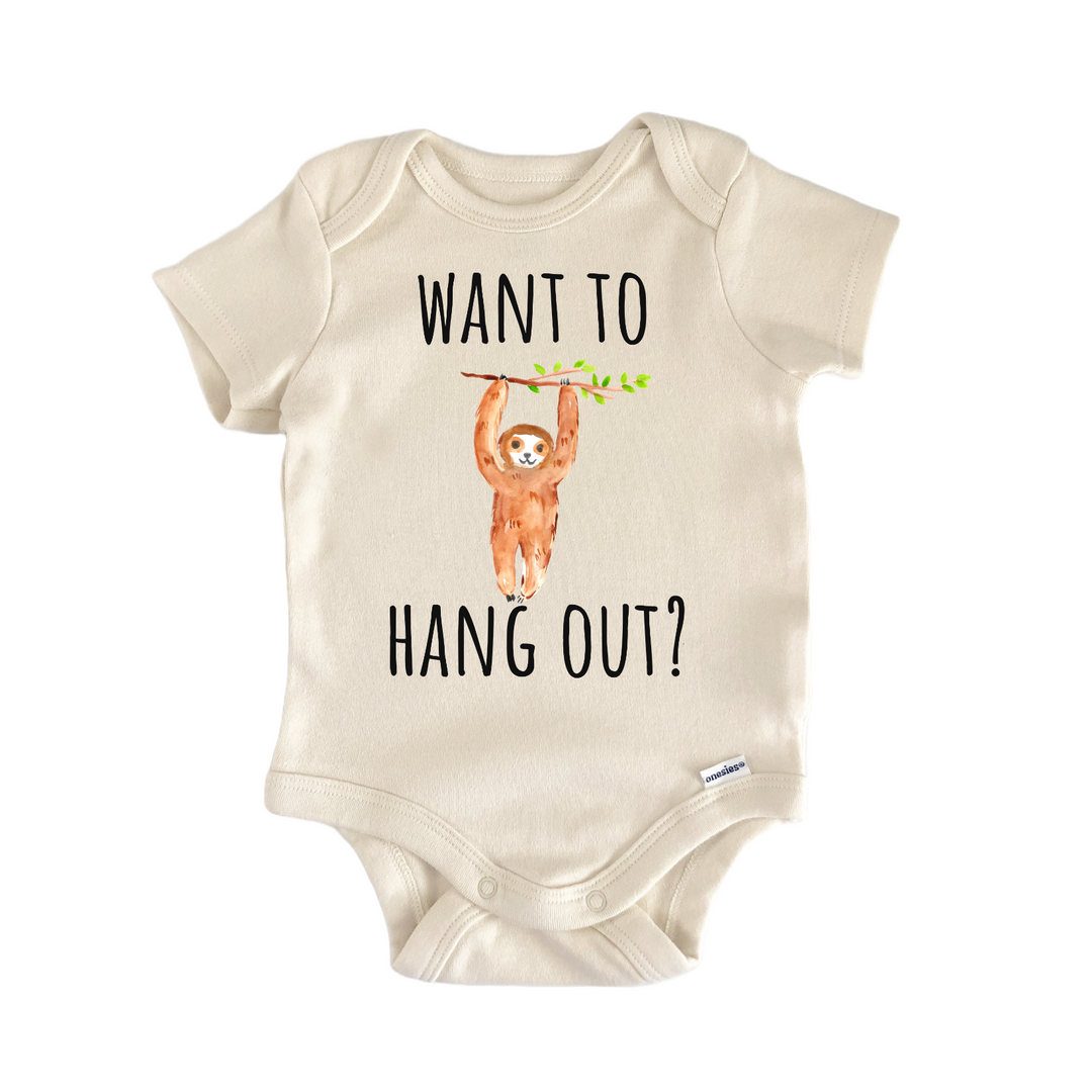 Sloth Hang Out Animal Baby Gift Baby Bodysuit