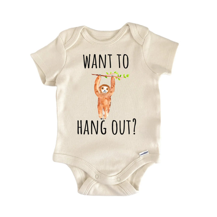 Sloth Hang Out Animal Baby Gift Baby Bodysuit