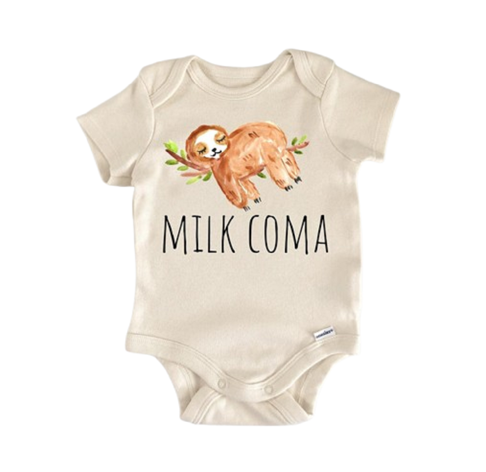 Sloth Milk Breastfed - Baby Boy Girl Clothes Infant Bodysuit Funny Cute Newborn  Funny Cute Onesie® | North Fork Forager LLC
