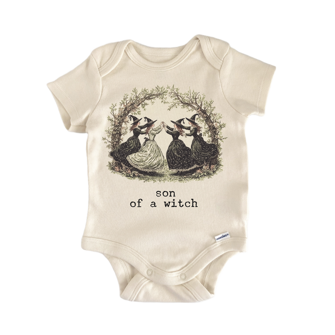 Son Of A Witch Halloween - Baby Bodysuit  Funny Cute Onesie® | North Fork Forager LLC