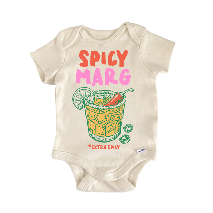 Spicy Marg Margarita Cocktail - Baby Bodysuit  Funny Cute Onesie® | North Fork Forager LLC