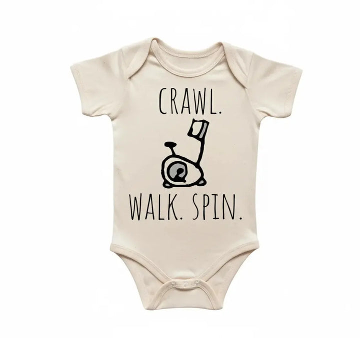 Spin Bike - Baby Boy Girl Clothes Infant Onesie® Funny Cute Newborn GS1  Funny Cute Onesie® | North Fork Forager LLC