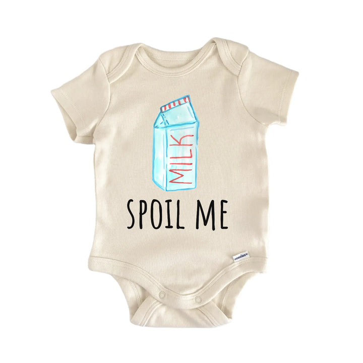 Spoil Me Milk Dairy Farmer Newborn Gift Baby Bodysuit