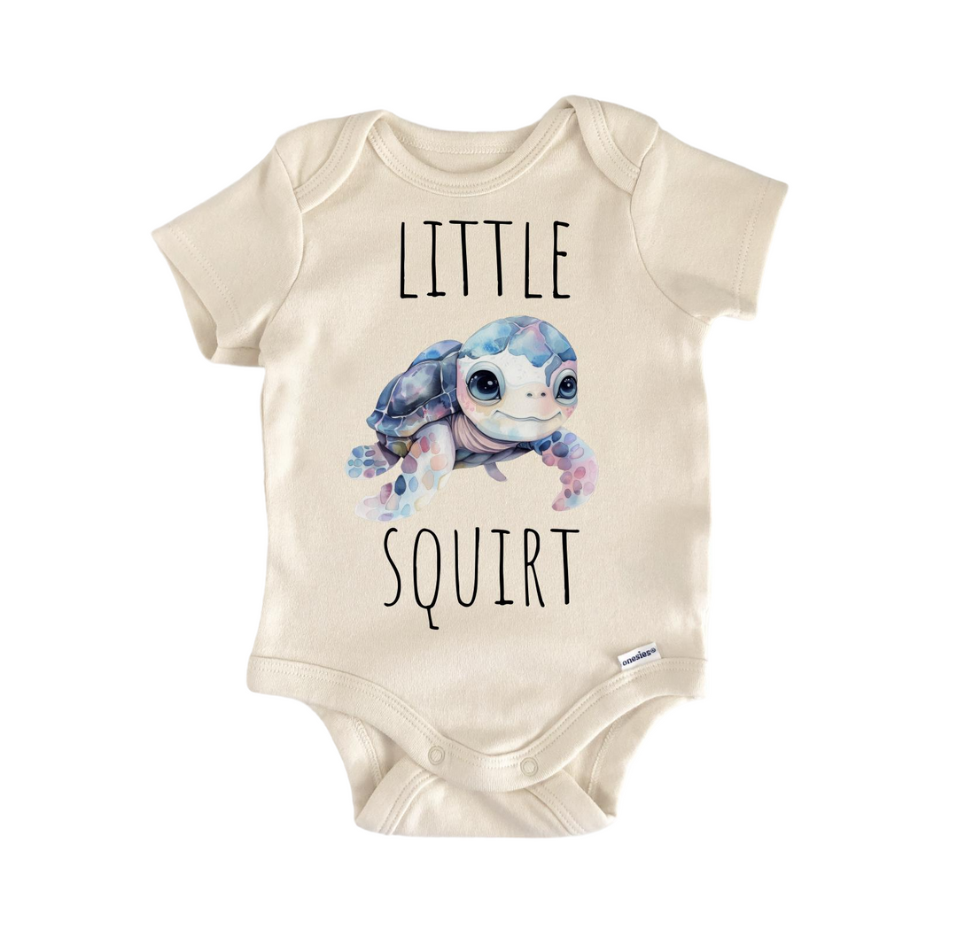 Little Squirt Turtle - Baby Boy Girl Clothes Infant Onesie® Funny Cute Newborn GS1  Funny Cute Onesie® | North Fork Forager LLC