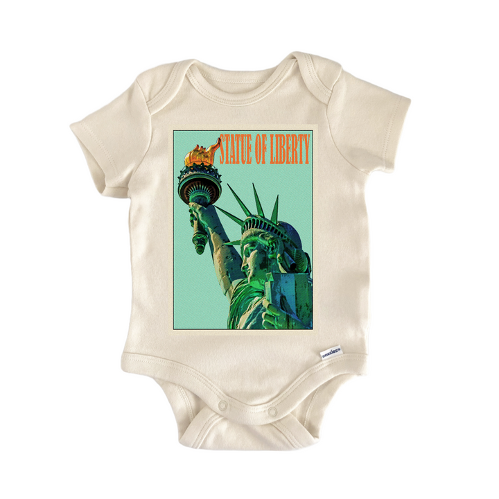 Statue Of Liberty New York - Baby Bodysuit  Funny Cute Onesie® | North Fork Forager LLC