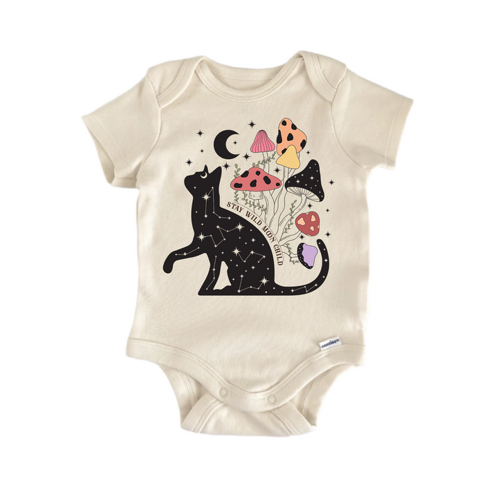 Stay Wild Moon Child Magic Mystical -  Baby Boy Girl Clothes  Bodysuit Funny Cute  Funny Cute Onesie® | North Fork Forager LLC